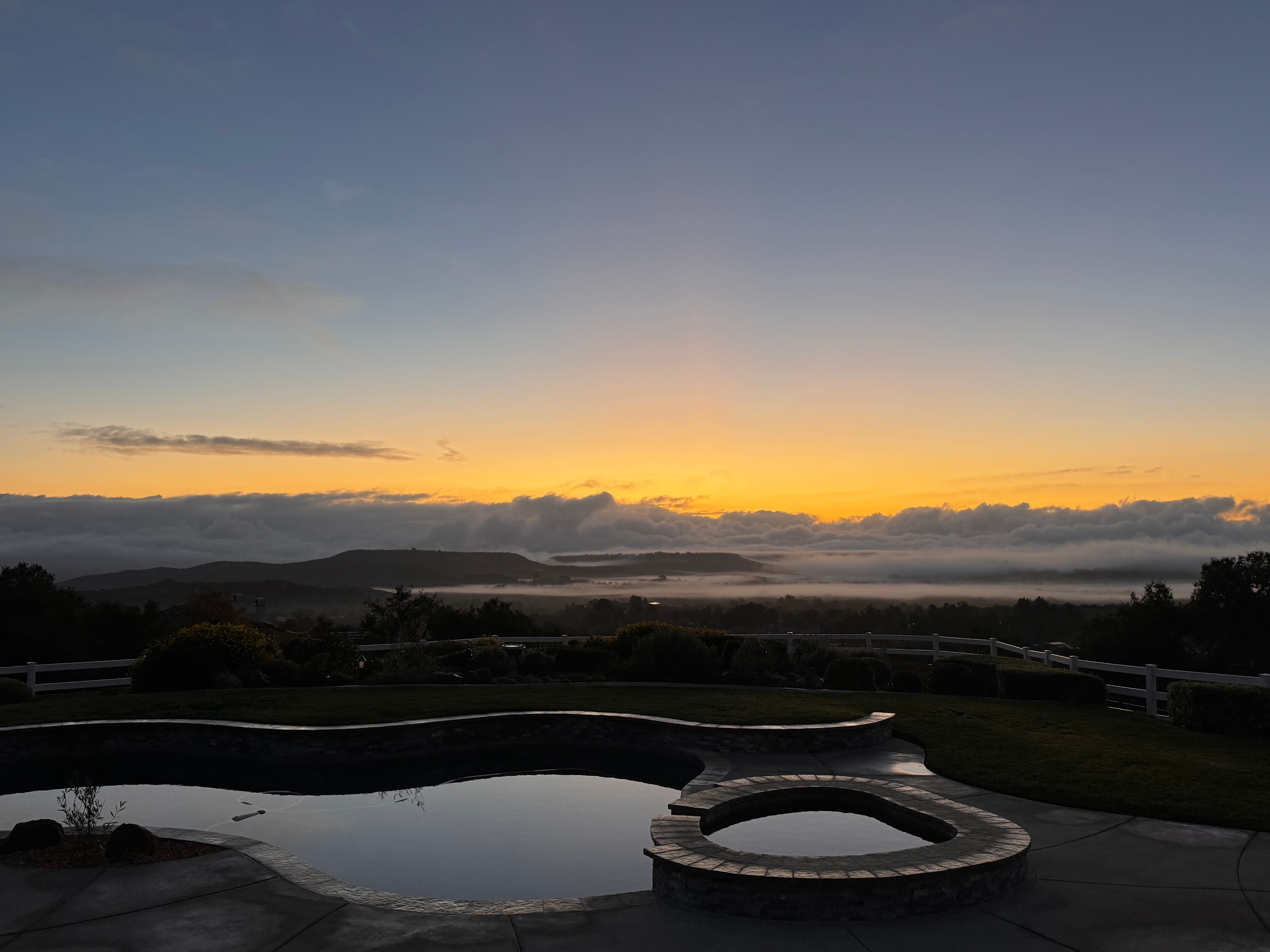 The Santa Rosa Plateau at sunset